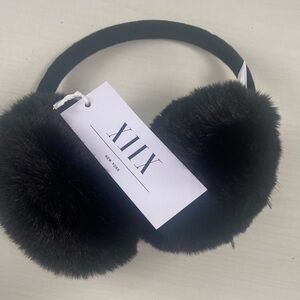 Black Faux Fur Earmuffs